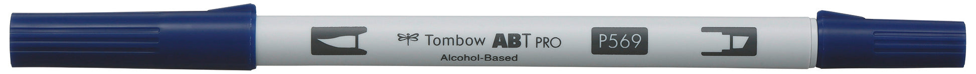 Tombow ABT PRO Brush Pen, Doppelspitze – Pinselspitze, alkoholbasiert, Jet Blue