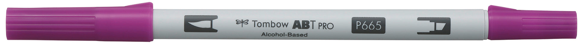Tombow ABT PRO Outline-/Kreativmarker – Doppeltspitze (Keilspitze / Pinselspitze) 5,5 mm – Violett