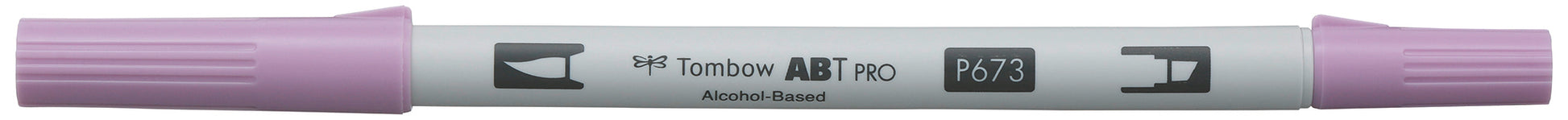 Tombow ABT PRO ABTP-673 Permanentmarker – Doppeltspitze (Pinselspitze & Feinspitze) – Violett