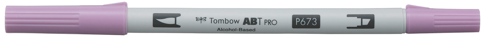 Tombow ABT PRO ABTP-673 Permanentmarker – Doppeltspitze (Pinselspitze & Feinspitze) – Violett