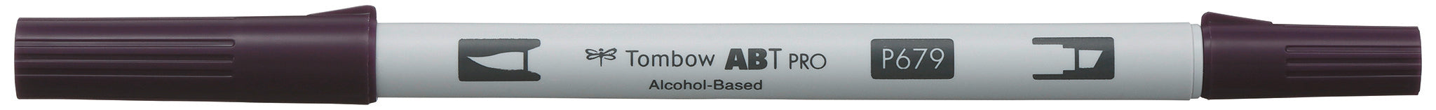 Tombow ABT PRO ABTP-679 Outline-/Kreativmarker – Doppeltspitze (Pinselspitze) – Dunkelpflaume