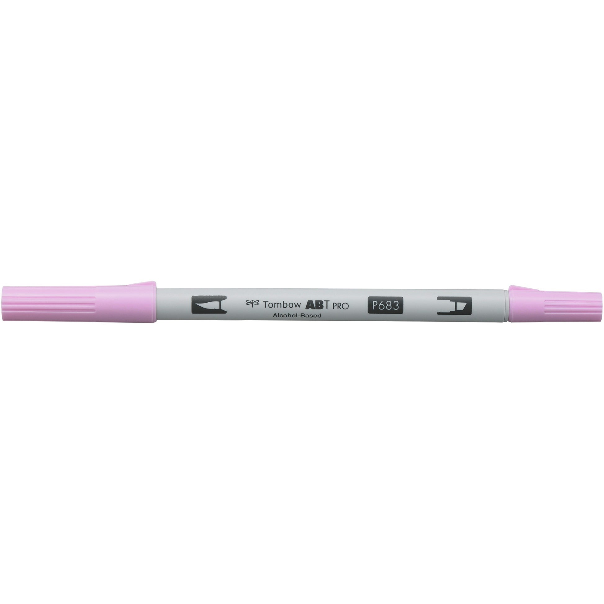 Tombow ABT PRO ABTP-683 Permanentmarker – Doppeltspitze (Pinselspitze & Keilspitze) 0,5–5,5 mm – Violett