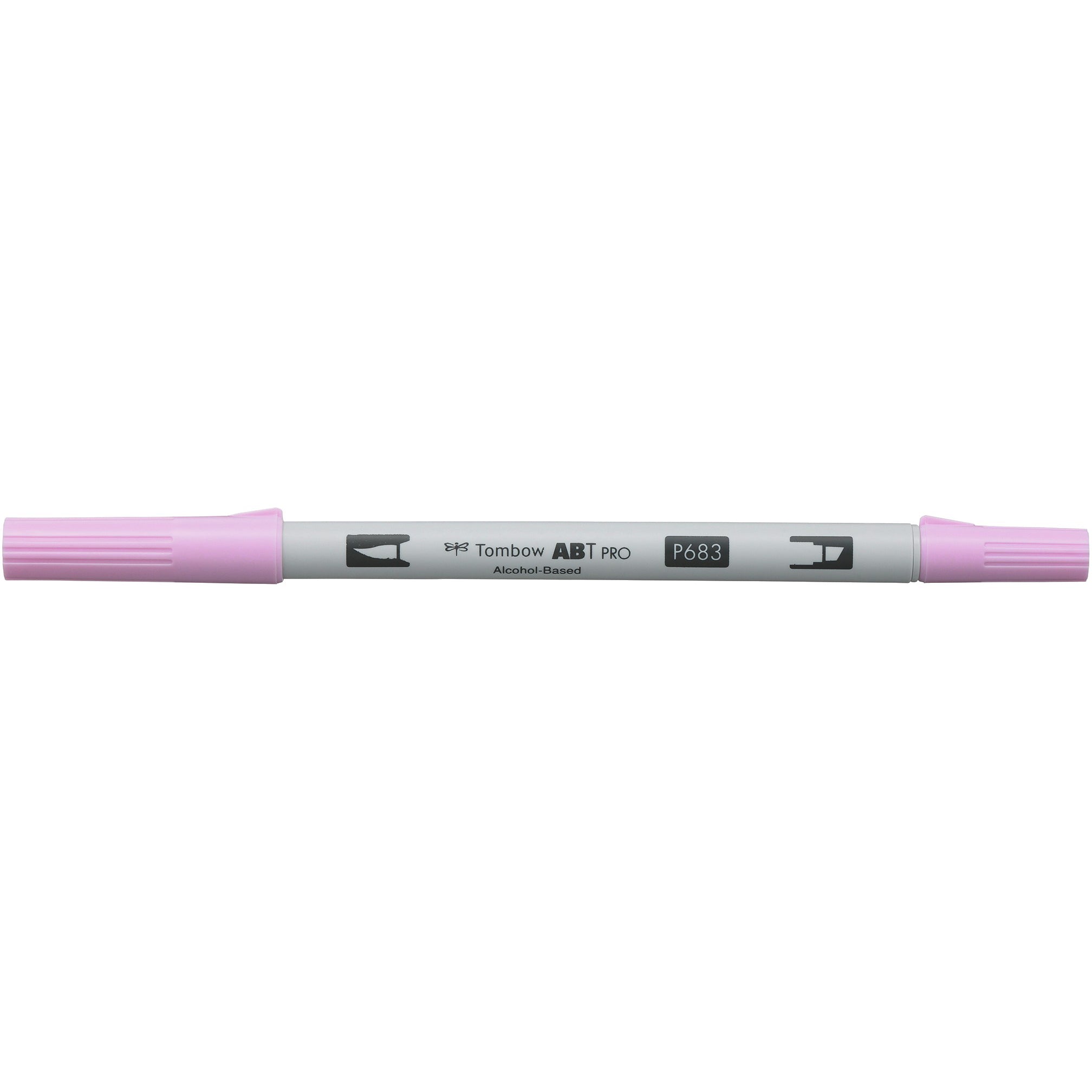 Tombow ABT PRO ABTP-683 Permanentmarker – Doppeltspitze (Pinselspitze & Keilspitze) 0,5–5,5 mm – Violett