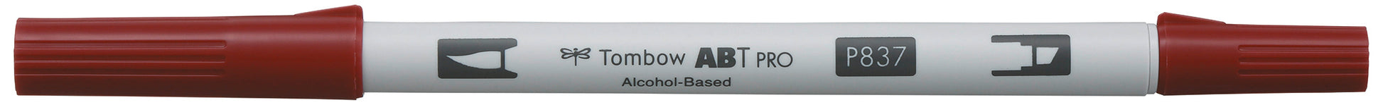Tombow ABT PRO ABTP-837 Outline-/Kreativmarker – Doppeltspitze – Weinrot