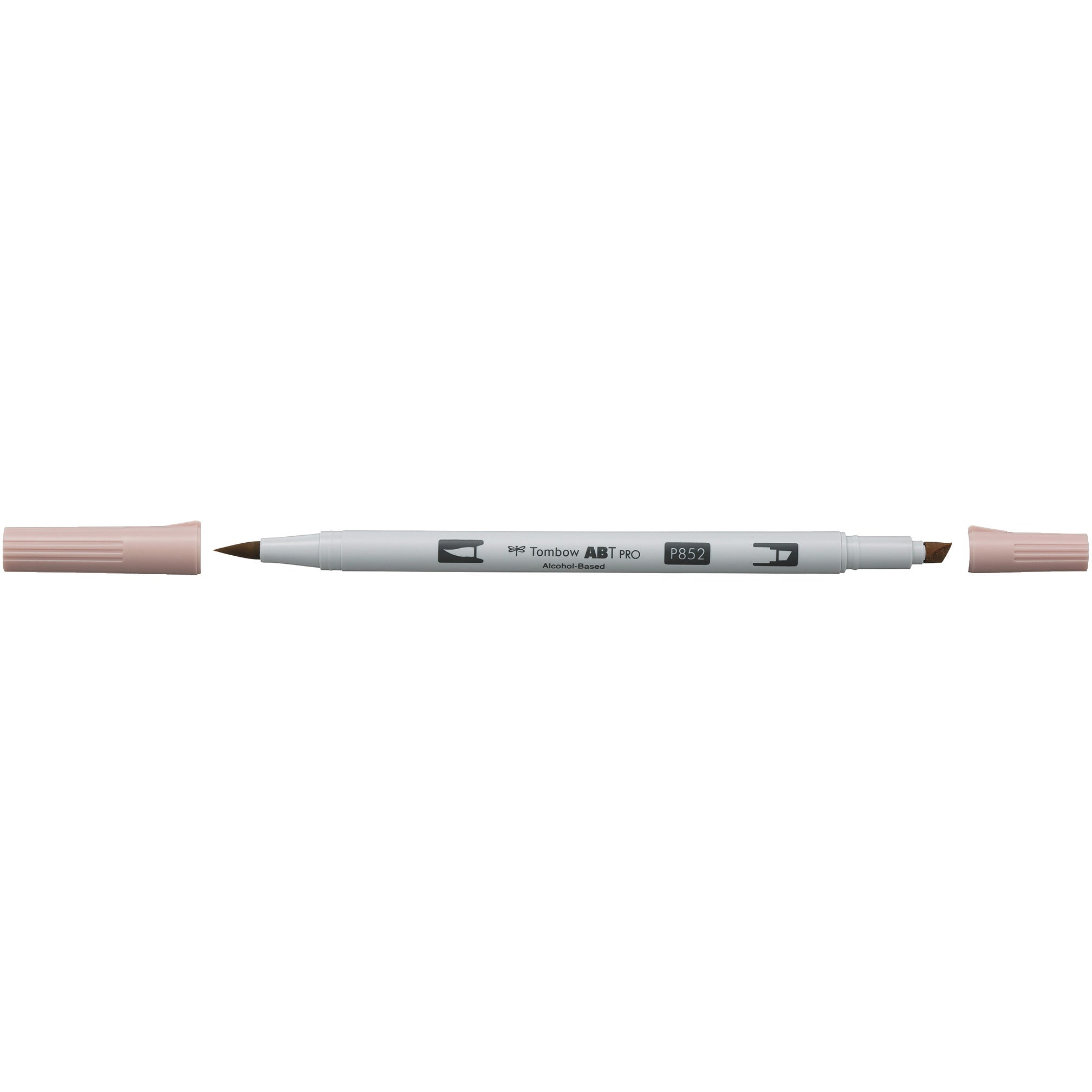 Tombow ABT PRO ABTP-852 Permanentmarker – Pinselspitze & Keilspitze 0,5–5,5 mm – Rosenquarz