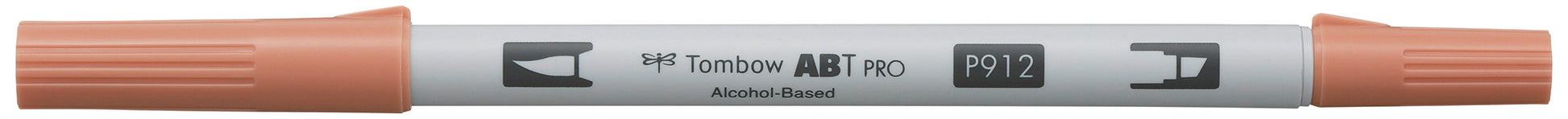 Tombow ABT PRO ABTP-912 Permanentmarker – Doppeltspitze (Pinselspitze & feine Spitze) – Pink