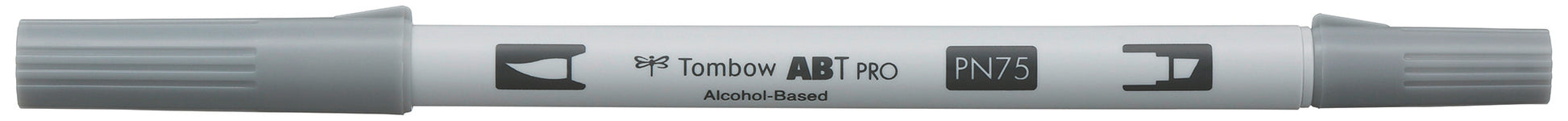 Tombow ABT PRO ABTP-N75 Permanentmarker – Doppeltspitze (Pinsel & Feine Spitze) – Cool Grey 3