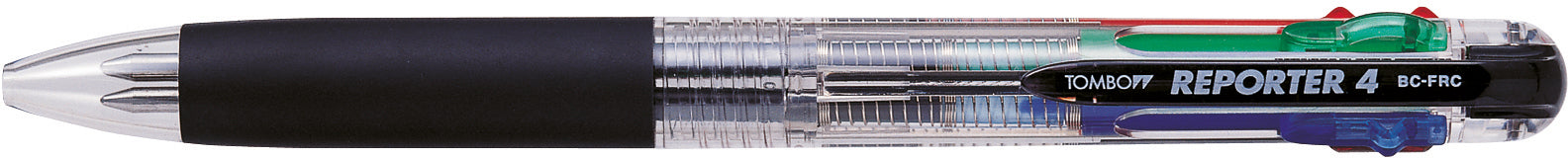 Tombow Reporter BC-FRC20 Multifunktions-Kugelschreiber – 4 Farben (Schwarz/Blau/Rot/Grün), Druck, Transparent
