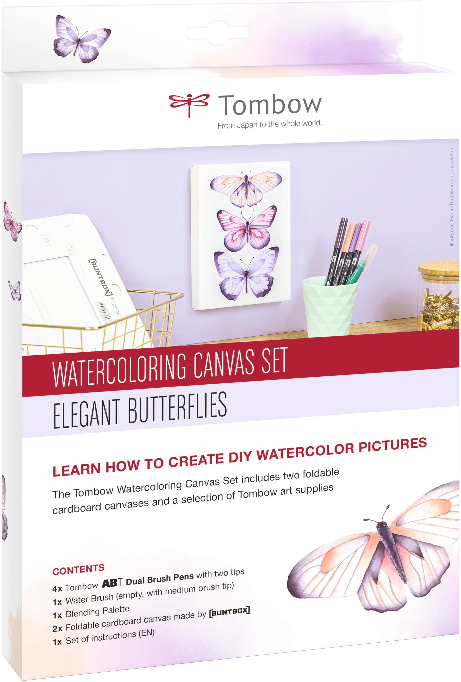 Tombow Leinwandkarton – 21 × 14,8 cm – 350 g/m² – 2 Stk., weiss