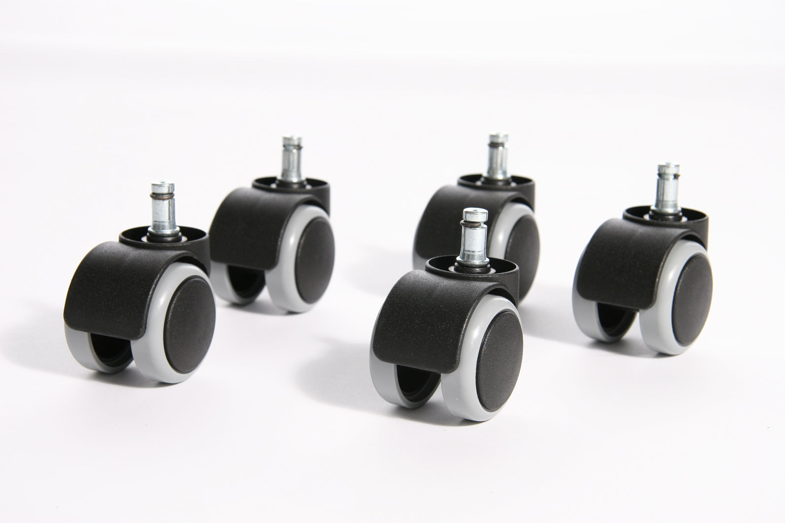 Topstar 6991-2 Stuhlrollen-Set – Kunststoff/Gummi – für harte Böden, Ø 5 cm, 5er-Set