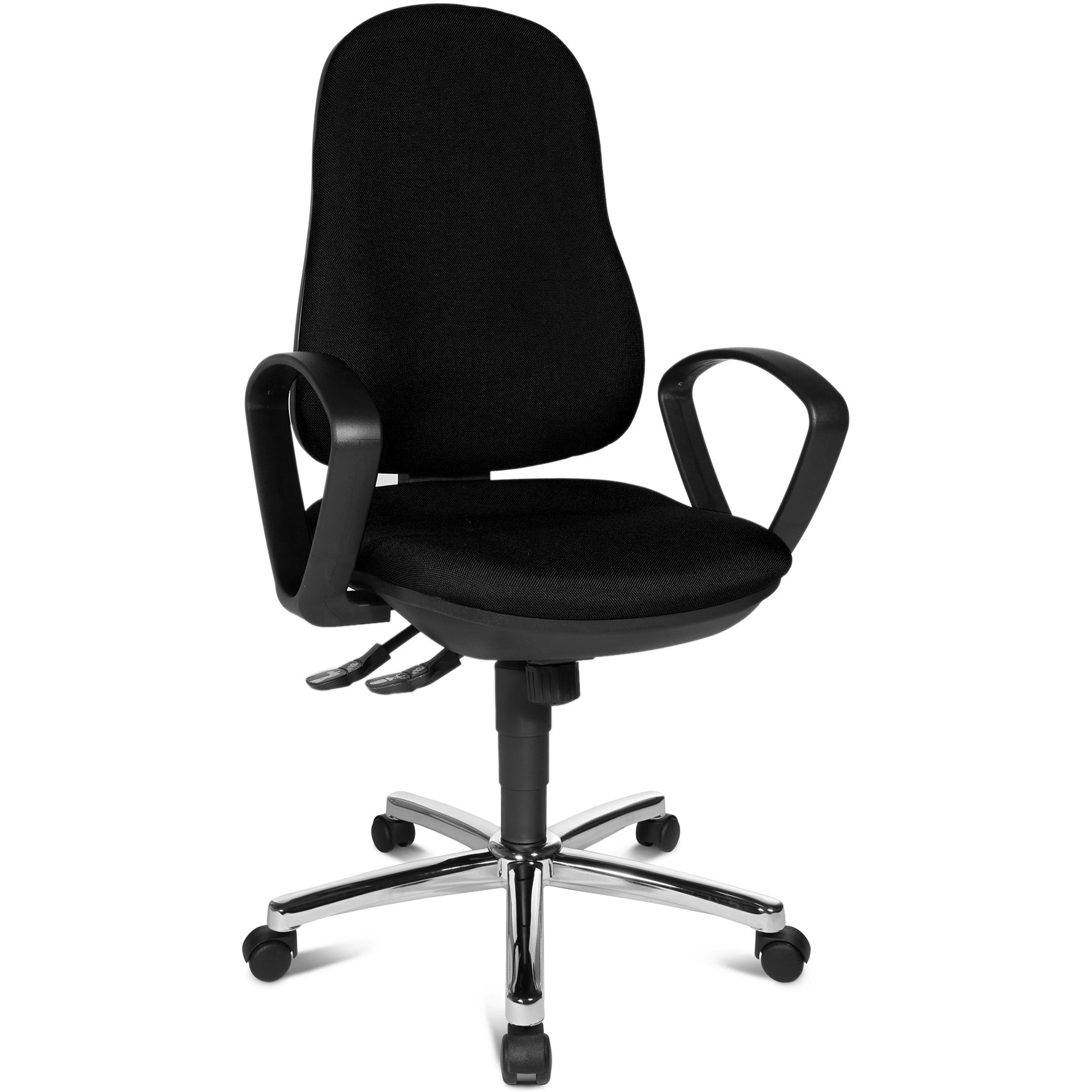 Topstar Verona 8929 G20 Bürostuhl – Stoff – Schwarz, Synchronmechanik, integrierte Lendenwirbelstütze