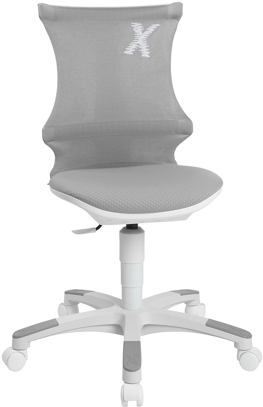Topstar FX130CR33 X-Chair 10 Kinder-Bürostuhl – Netzrücken – Grau, 3D-Sitzgelenk