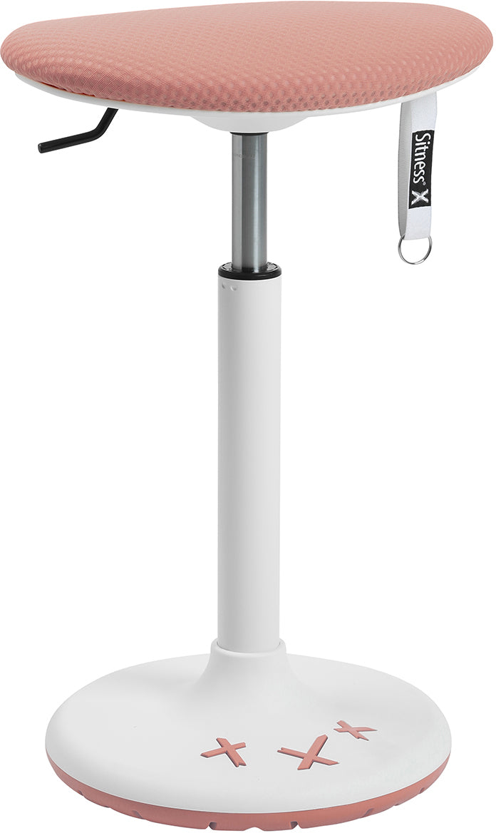 Topstar Sitness X-Stool 30 FX531CR1 Stehhocker – Rosa, patentierte TPU-Sohle, Tragegriff, 52–77 cm