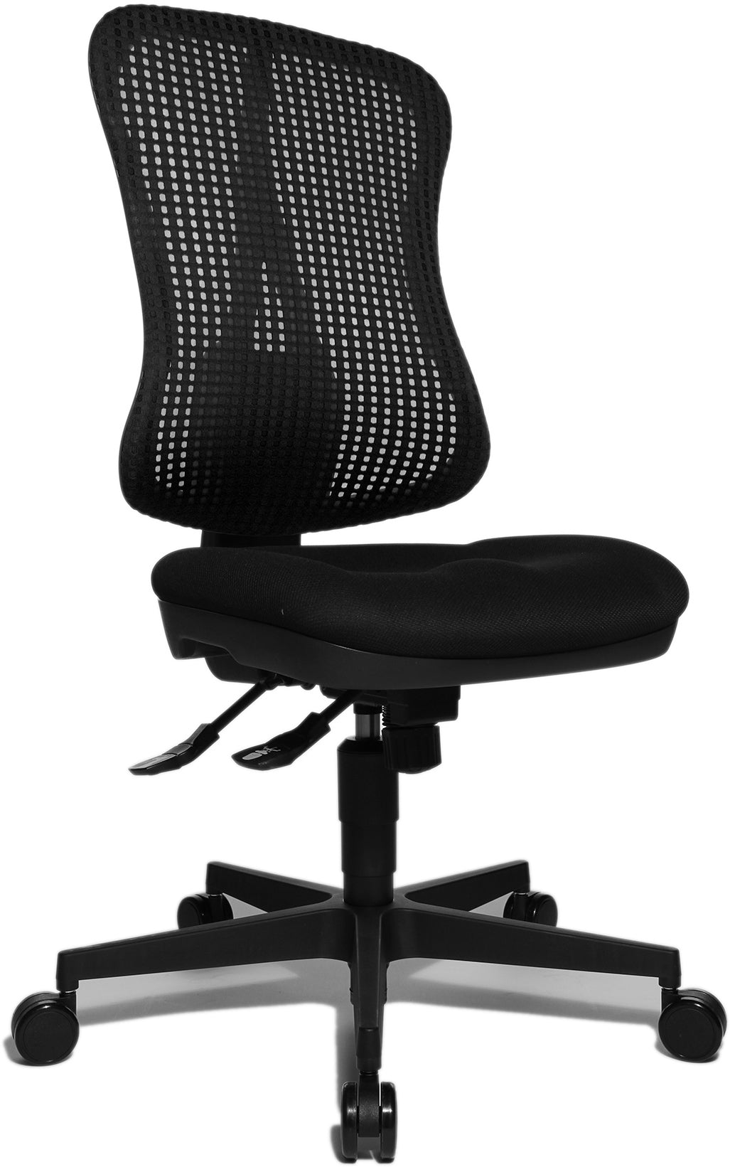 Topstar Network PS HE200 BC0 Bürostuhl – Schwarz, höhenverstellbar, arretierbare Lehne, bis 110 kg