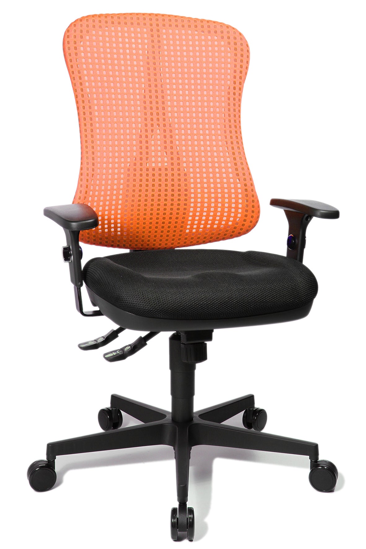 Topstar Network PS HE20P BC0 Bürostuhl – Netzrücken – Rot, 1D-Armlehnen