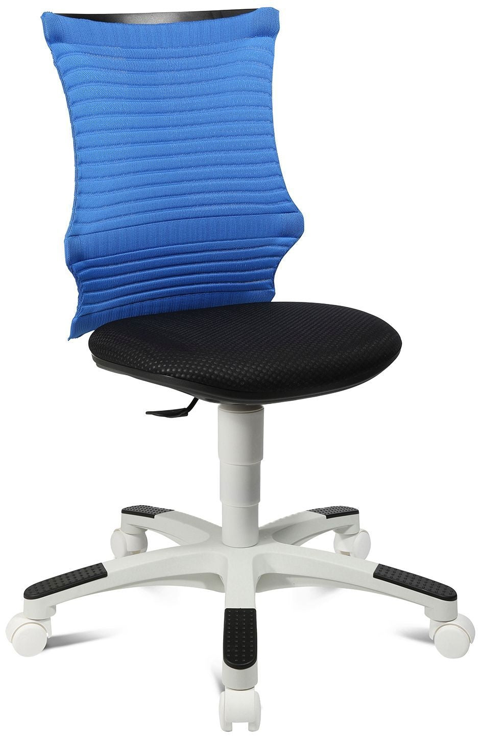Topstar S'neaker KR130 BR0 Kinder-Bürostuhl – Netzrücken – Blau/Schwarz, gebremste Doppelrollen für Teppichboden
