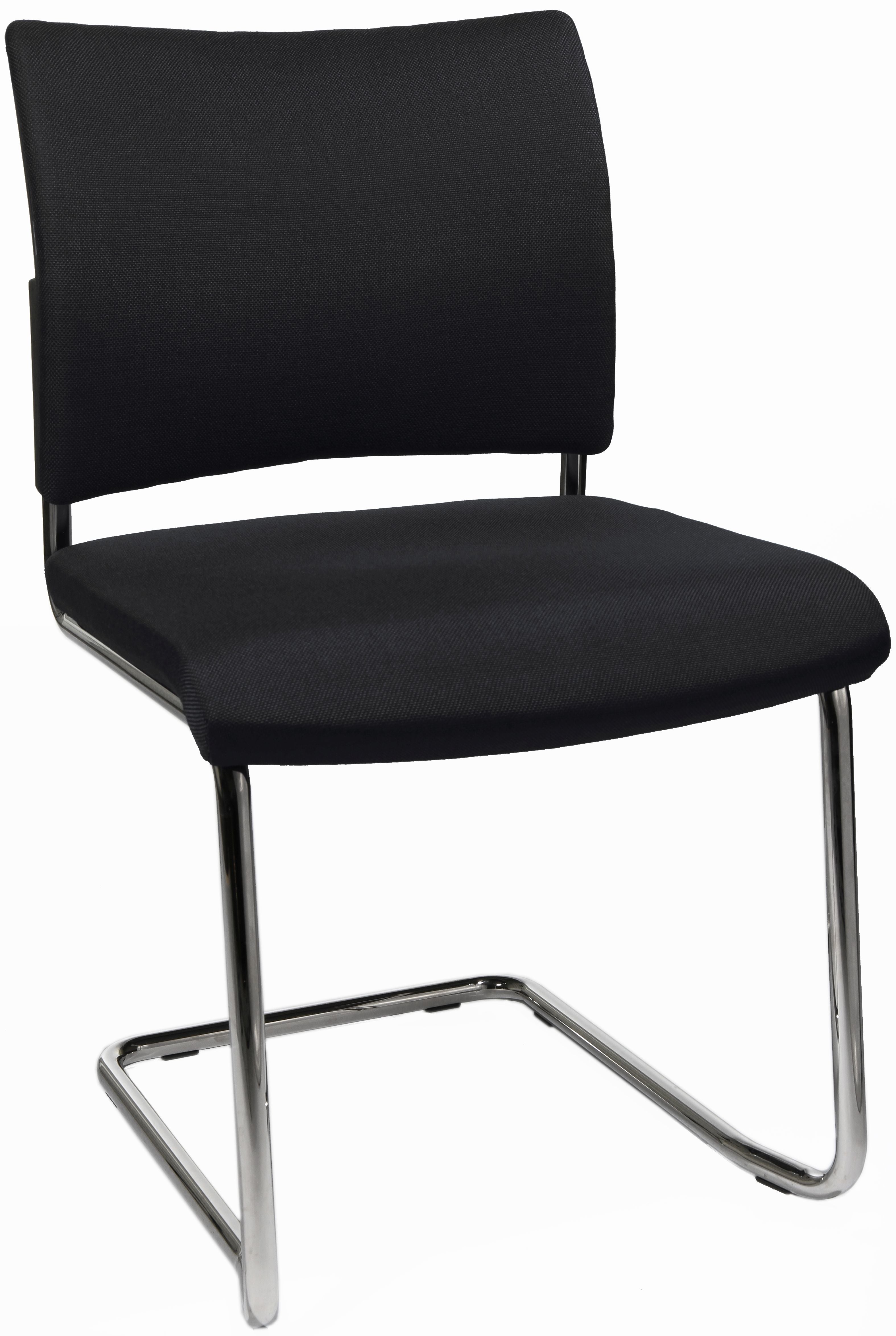 Topstar Visit 20 NV390 G20 Besuchersessel – Polsterrücken – Schwarz, Freischwinger, stapelbar