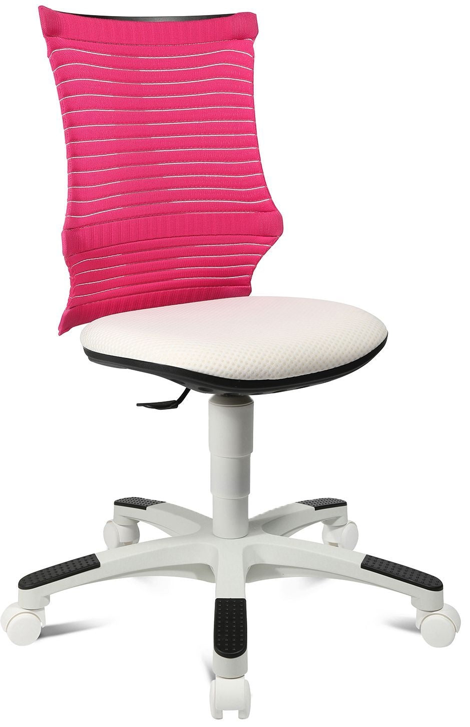 Topstar S`neaker SKR130 Kinder-Bürostuhl – Netzrücken – Rosa/Weiss, mitwachsend, stufenlos höhenverstellbar