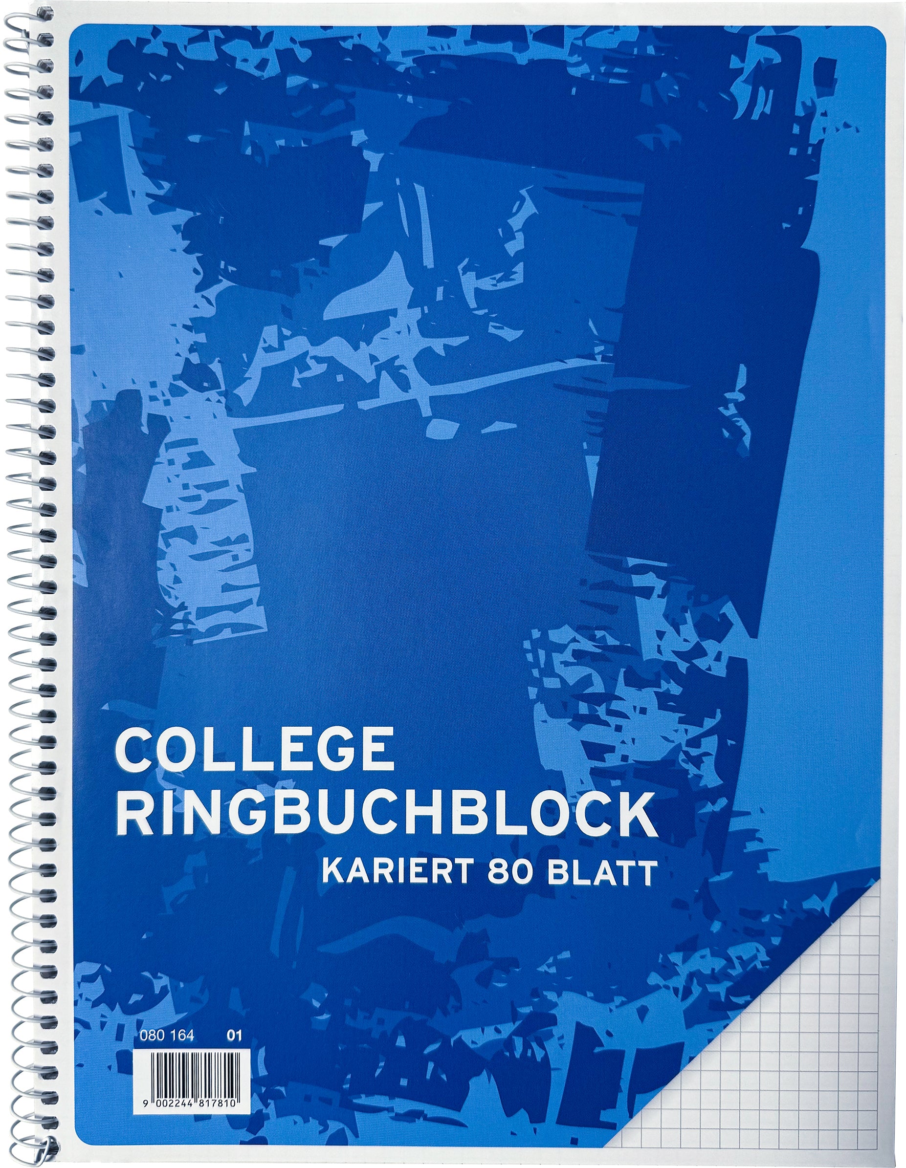 Neutral Collegeblock – A4 – kariert 5 mm – 80 Blatt – Spiralbindung
