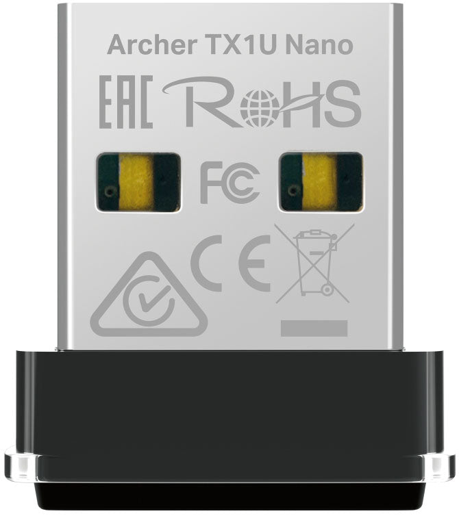 TP-Link Archer TX1U Nano USB-WLAN-Adapter – Wi-Fi 6 (802.11ax) – für Windows 7/10/11, Linux (Kernel 3.10+)
