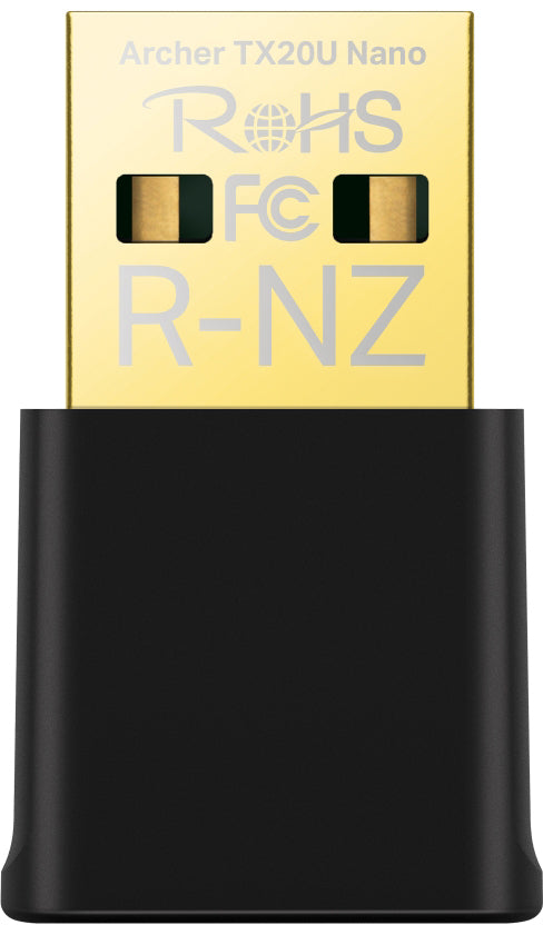 TP-Link Archer TX20U Nano – USB-WLAN-Adapter – Wi-Fi 6 Dual-Band (2,4/5 GHz), 1,8 Gbit/s, USB 2.0, Schwarz