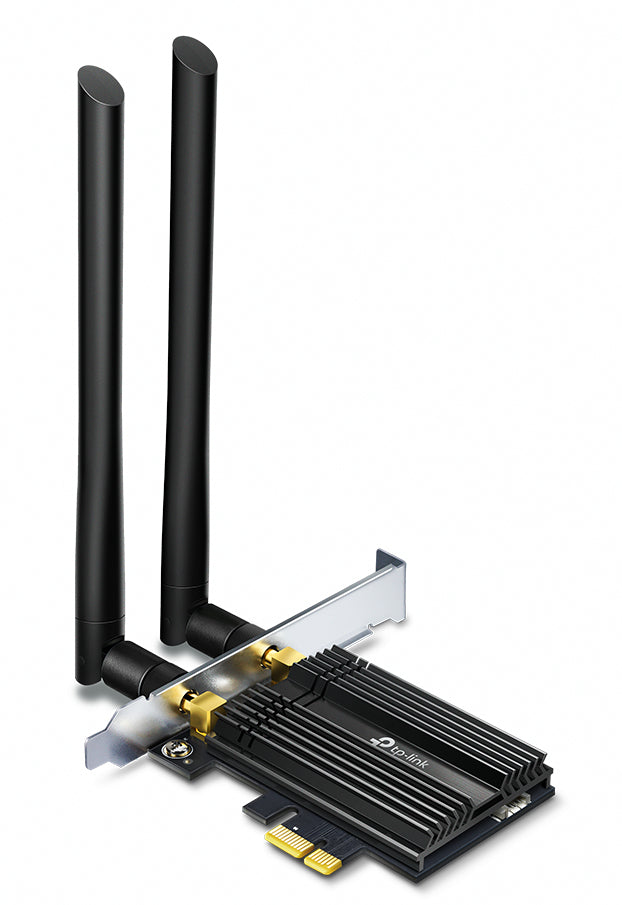 TP-Link Archer TX50E PCIe WLAN-Karte – Wi-Fi 6, 2,4/5 GHz, 574/2402 Mbit/s, Bluetooth 5.0 – Für Windows 10 x64