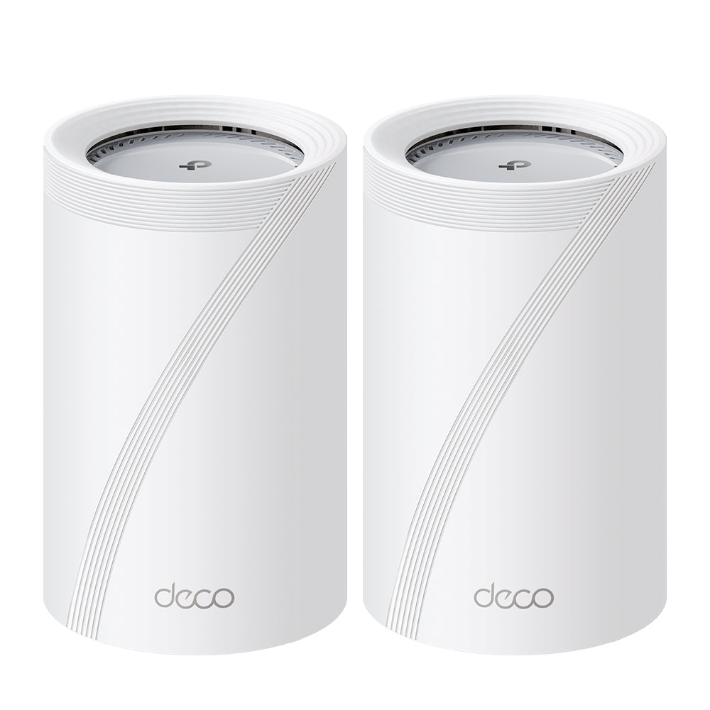 TP-Link Deco BE65 Pro (BE9300) – Mesh-WLAN-System (2er-Set), Wi-Fi 7, Tri-Band (2,4/5/6 GHz), 5GbE, Weiss