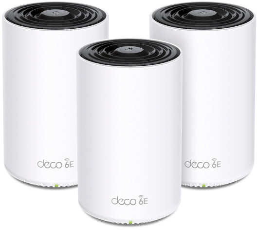 TP-Link Deco XE75 Pro – Mesh-System – Wi-Fi 6E Tri-Band (2,4/5/6 GHz), 5,4 Gbit/s, 2,5GbE