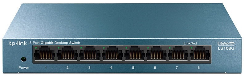 TP-Link LS108G – Switch – 8×GbE, Blau