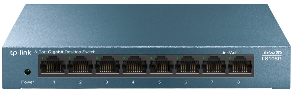TP-Link TLSG108S – Switch – 8×GbE, Wandmontage, Schwarz