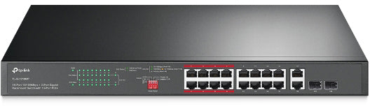 TP-Link TL-SG1218MP – Switch – 18×GbE, 2×SFP, PoE+ 250 W, 1U