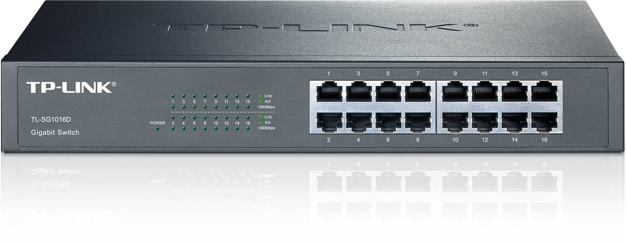 TP-Link TL-SG1016D – Switch – 16×GbE, L2, 1U