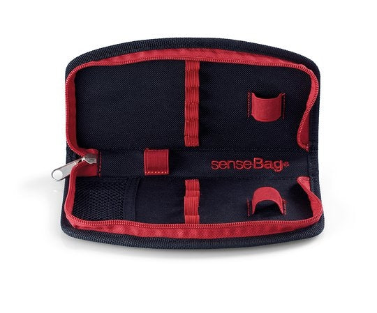 Transotype senseBag College Set – Schlamperetui, leer, Platz für 9 Stifte, schwarz, 11,1 × 4,2 × 22 cm