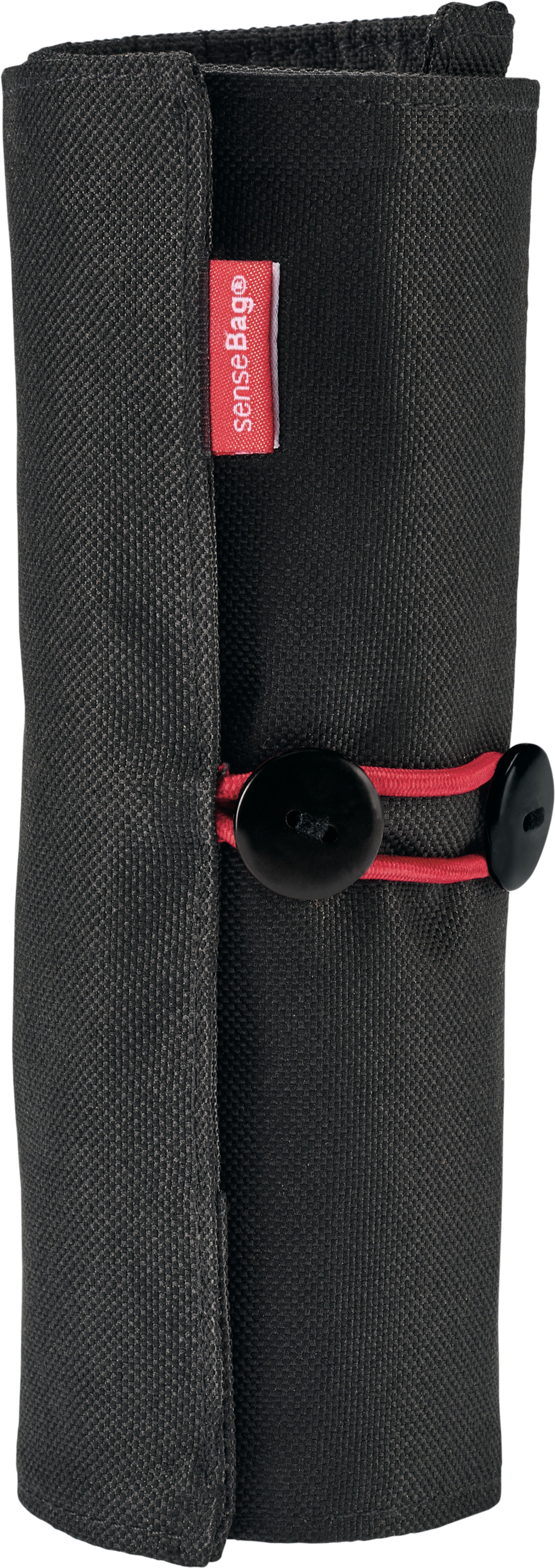 Transotype senseBag – Stifterolle, 18 Stifteschlaufen, Schwarz, Polyester, 12,5 × 4 × 28,6 cm