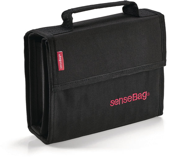 Transotype senseBag – Etui, 36 Stifte, für COPIC-Marker und andere Stifte, schwarz, Polyester, 21 × 7 × 17 cm