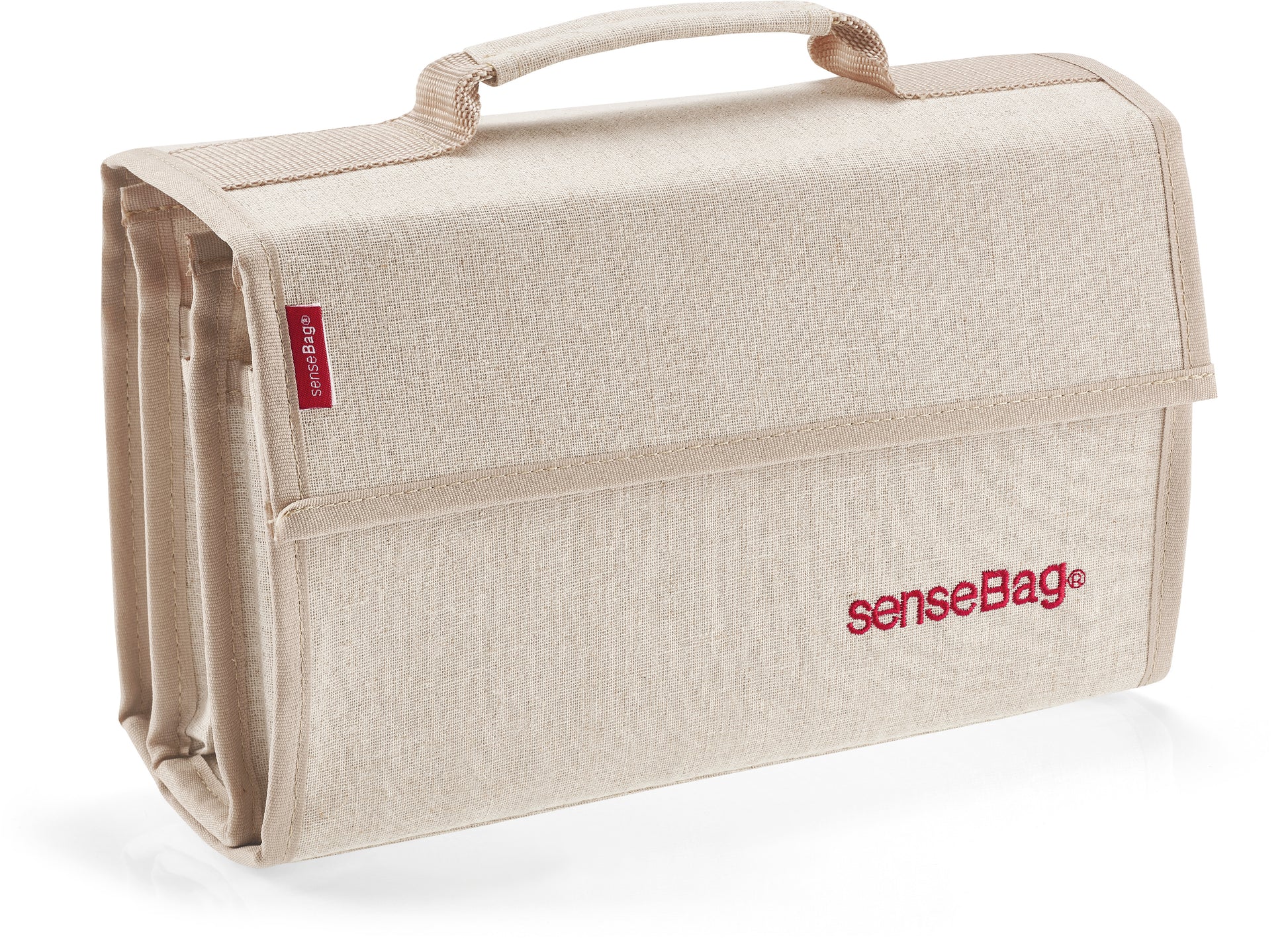 Transotype senseBag – Etui für 72 Stifte, Natur, Leinen, 27 × 9 × 16 cm, für COPIC-Marker und andere Stifte