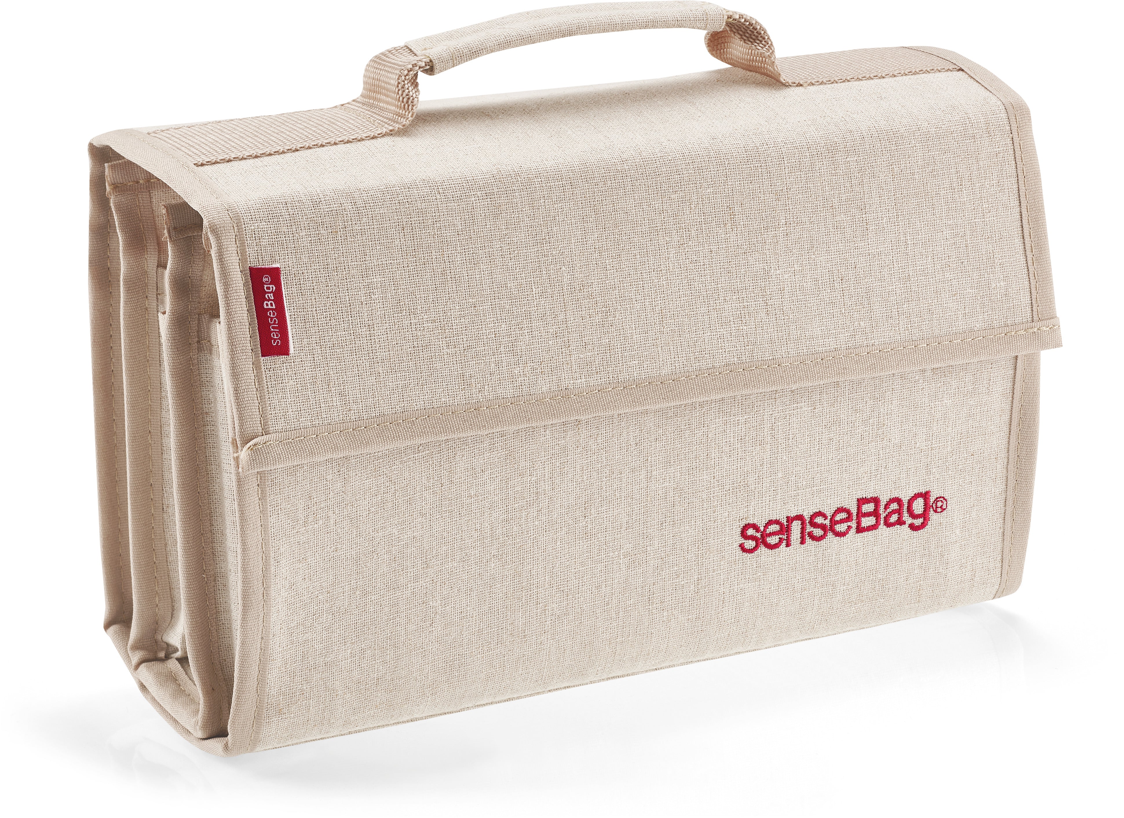Transotype senseBag – Etui für 72 Stifte, Natur, Leinen, 27 × 9 × 16 cm, für COPIC-Marker und andere Stifte