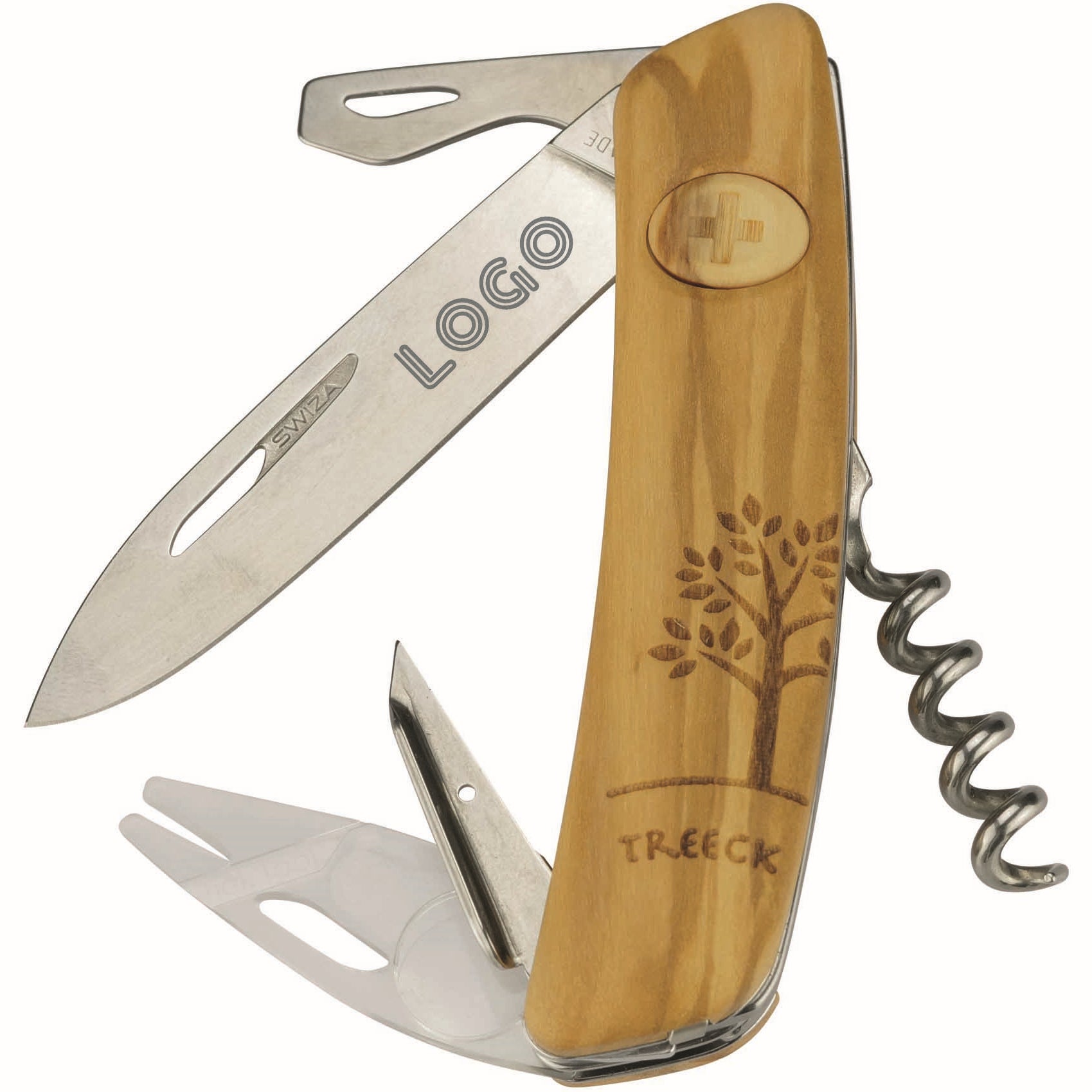 Treeck Swiza 6603.93 – Klappmesser, Olivenholzgriff, Klappsicherung