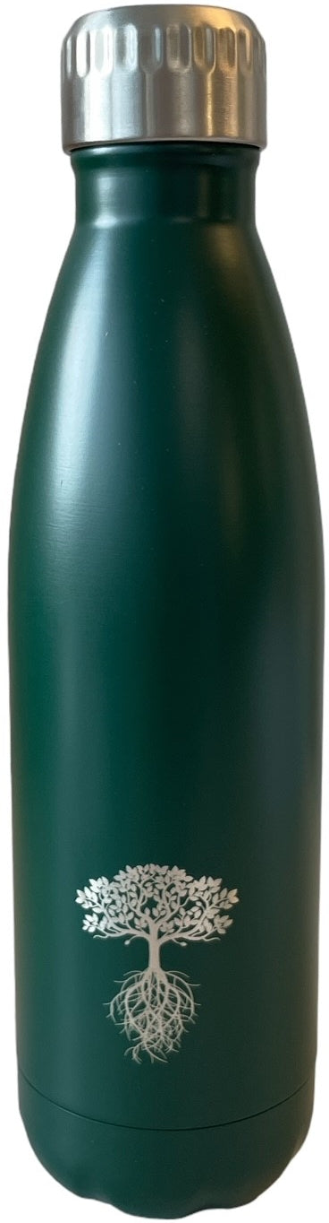 Treeck 7925.61 Isolierflasche 500 ml – Doppelwandig 12 h Heiss / 24 h Kalt, Edelstahl, Grün Matt