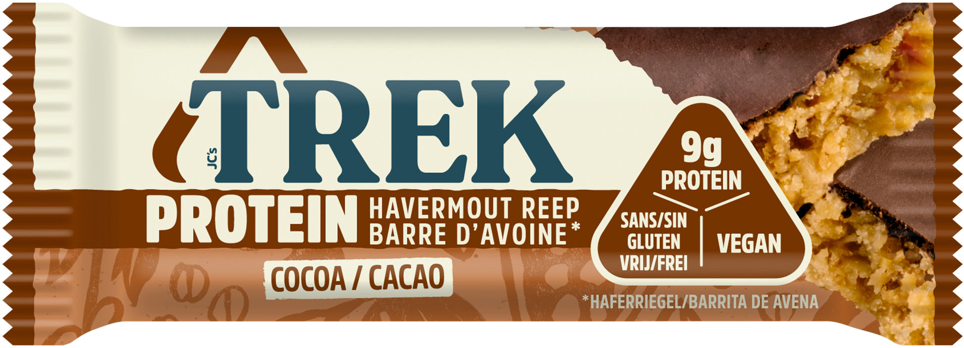 TREK Protein-Haferriegel – Kakao, bio – 16 Stück