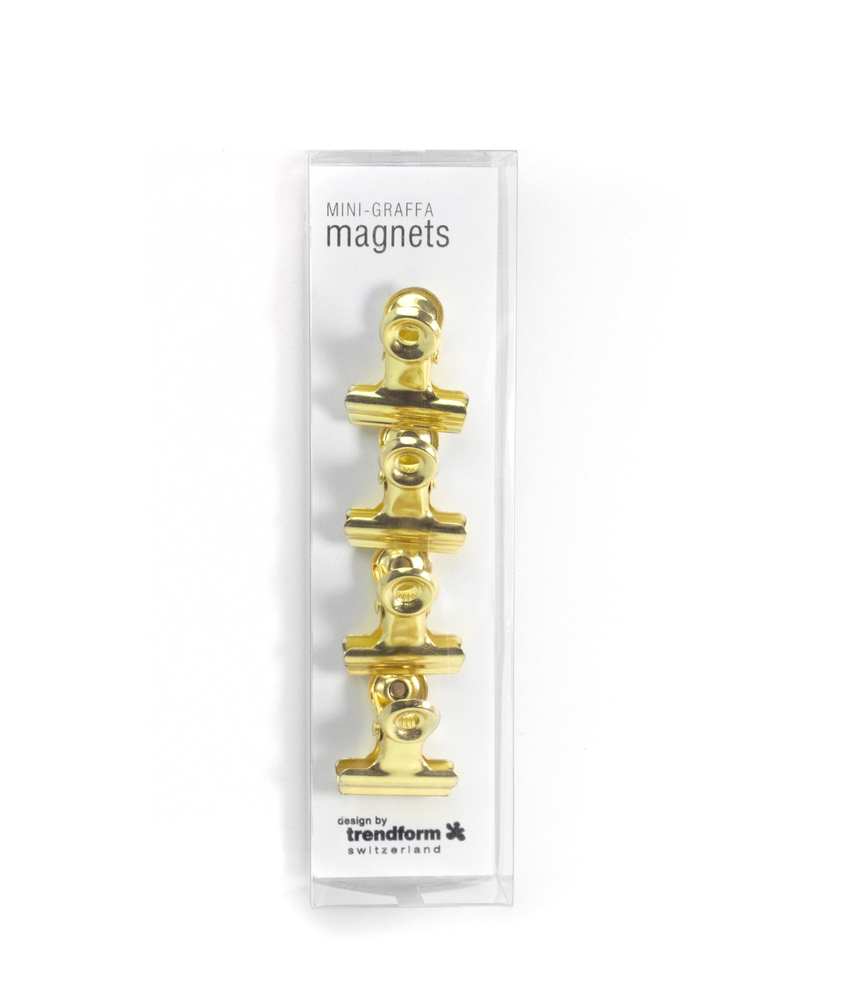 Trendform Mini-Graffa TF3672 Magnet-Clip – 4er Set, messing