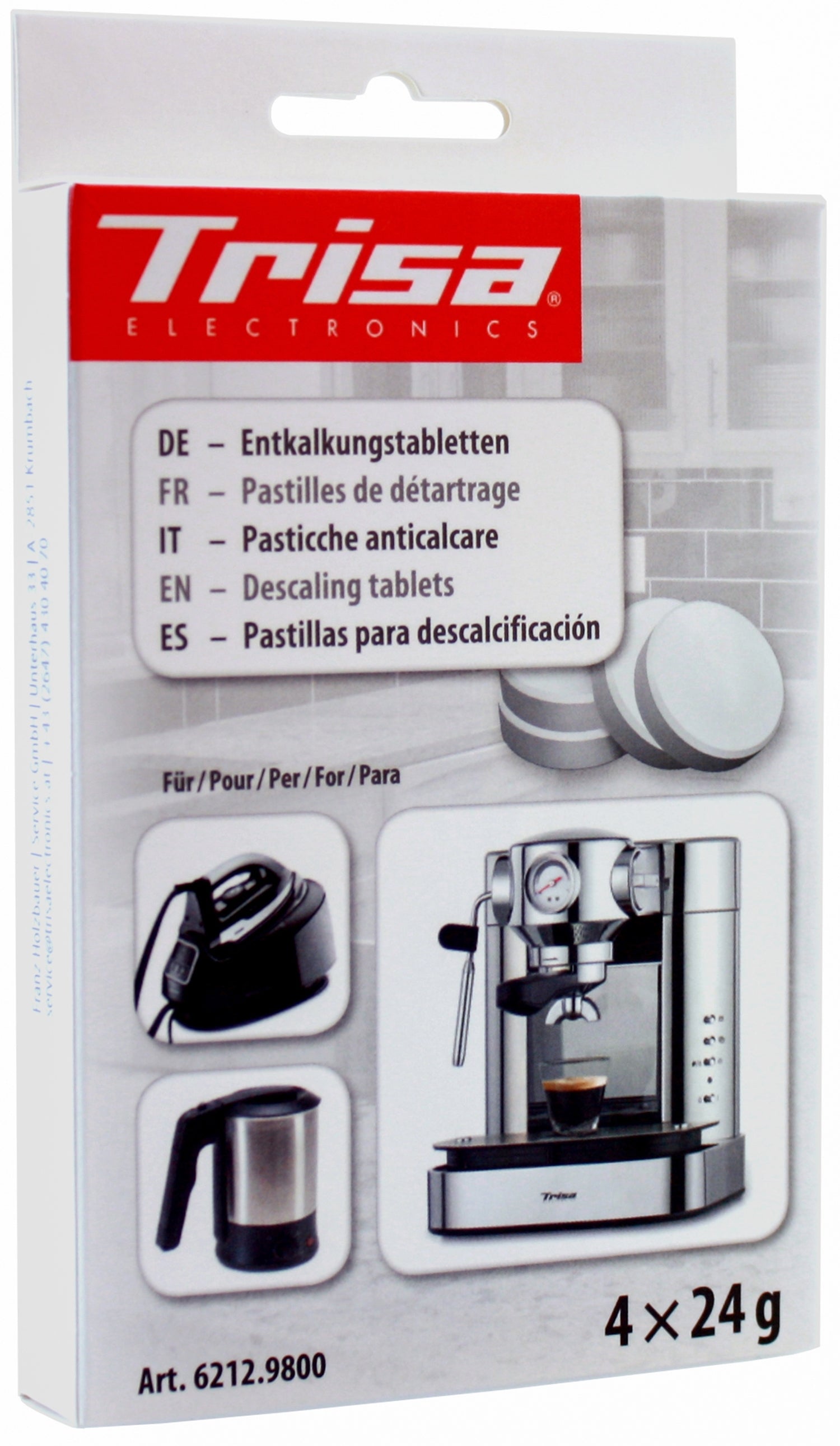 Trisa Electronics TRISA Entkalker – für Haushaltsgeräte – Tabs