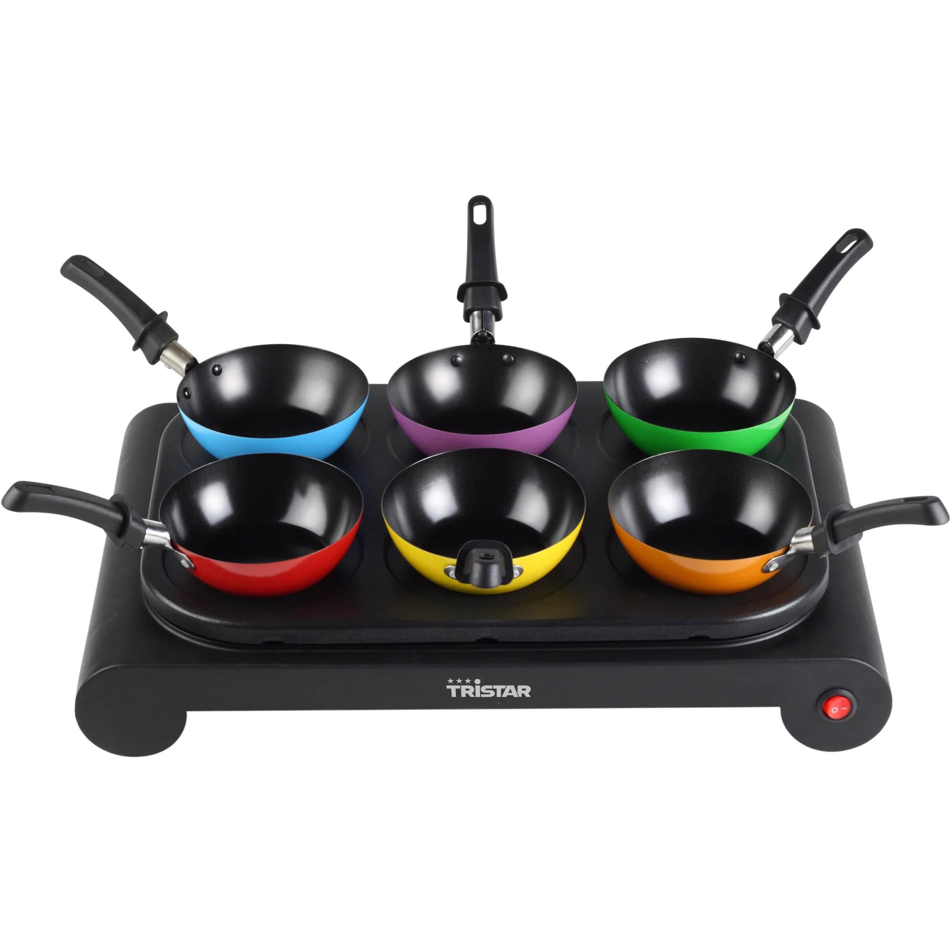 Tristar Wok-Set BP-2827 – 6 Personen, 1000 W, Antihaftbeschichtet – Mehrfarbig