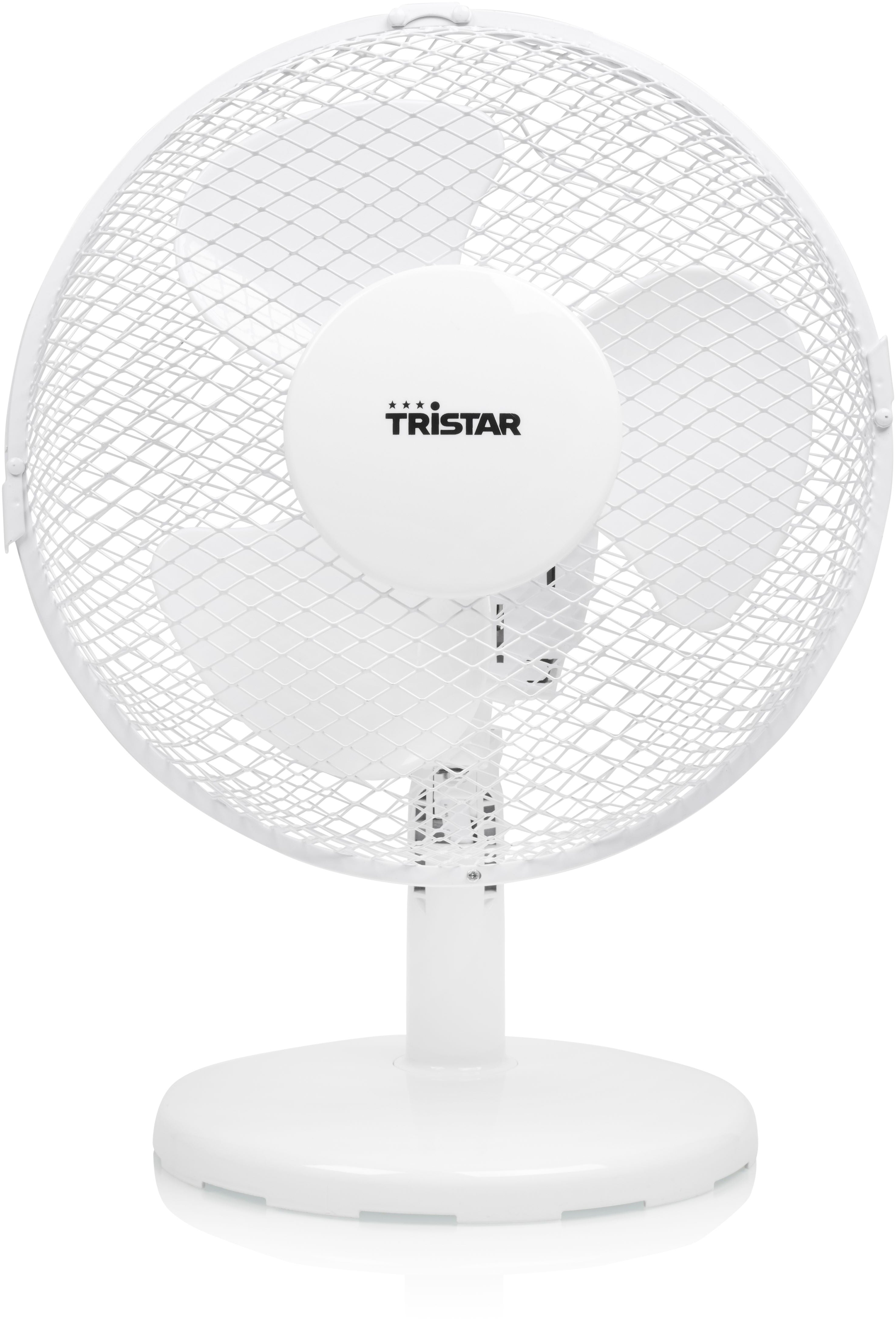 Tristar Tischventilator – 23 cm, 2 Stufen, oszillierend, 30 W, 48,7 dB(A), Weiss