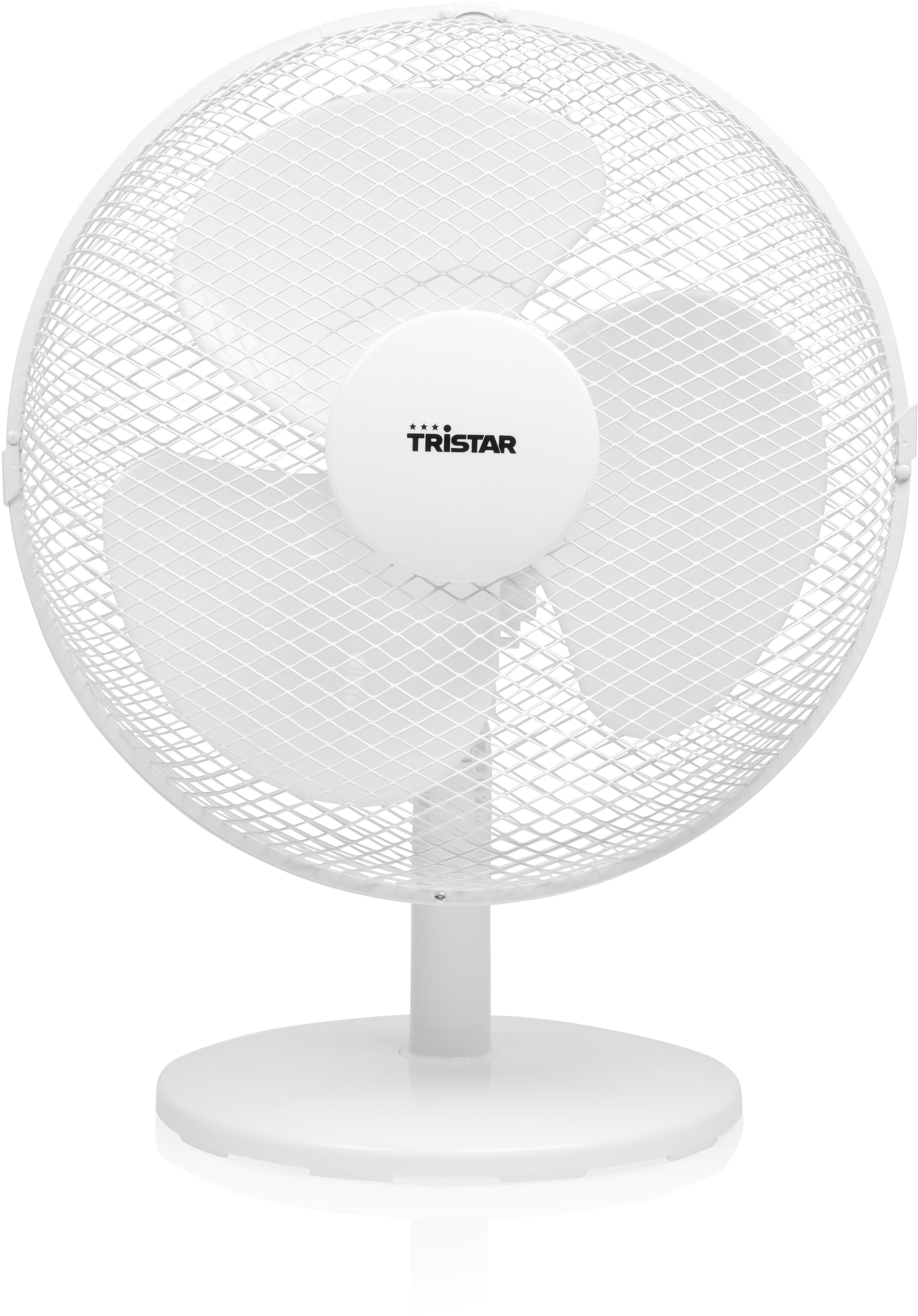 Tristar Tischventilator – 30 cm, 3 Stufen, oszillierend, 40 W, 48,4 dB(A), Weiss