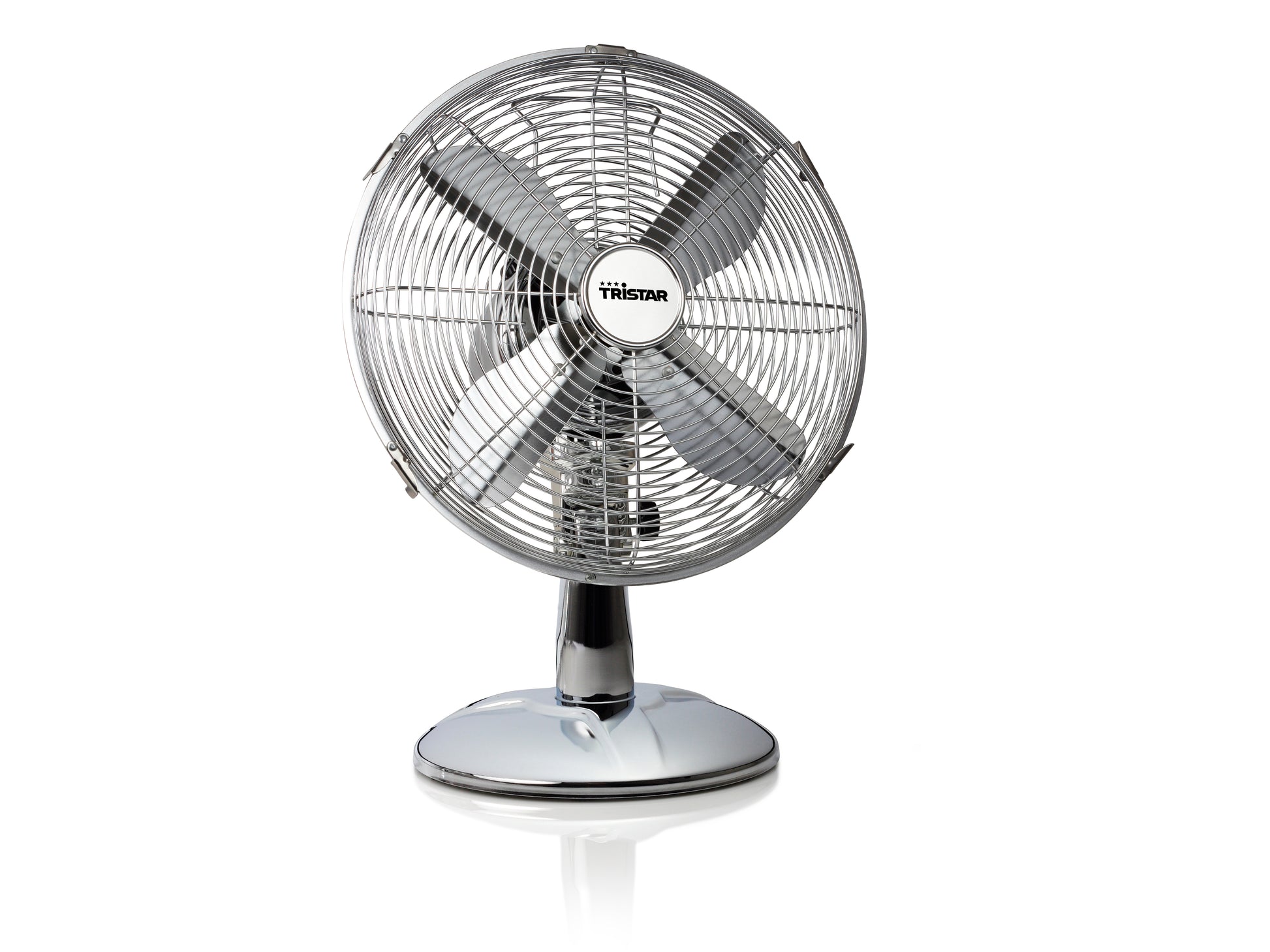Tristar Tischventilator – 30 cm, 3 Stufen, oszillierend, 35 W, 58,6 dB, Silber