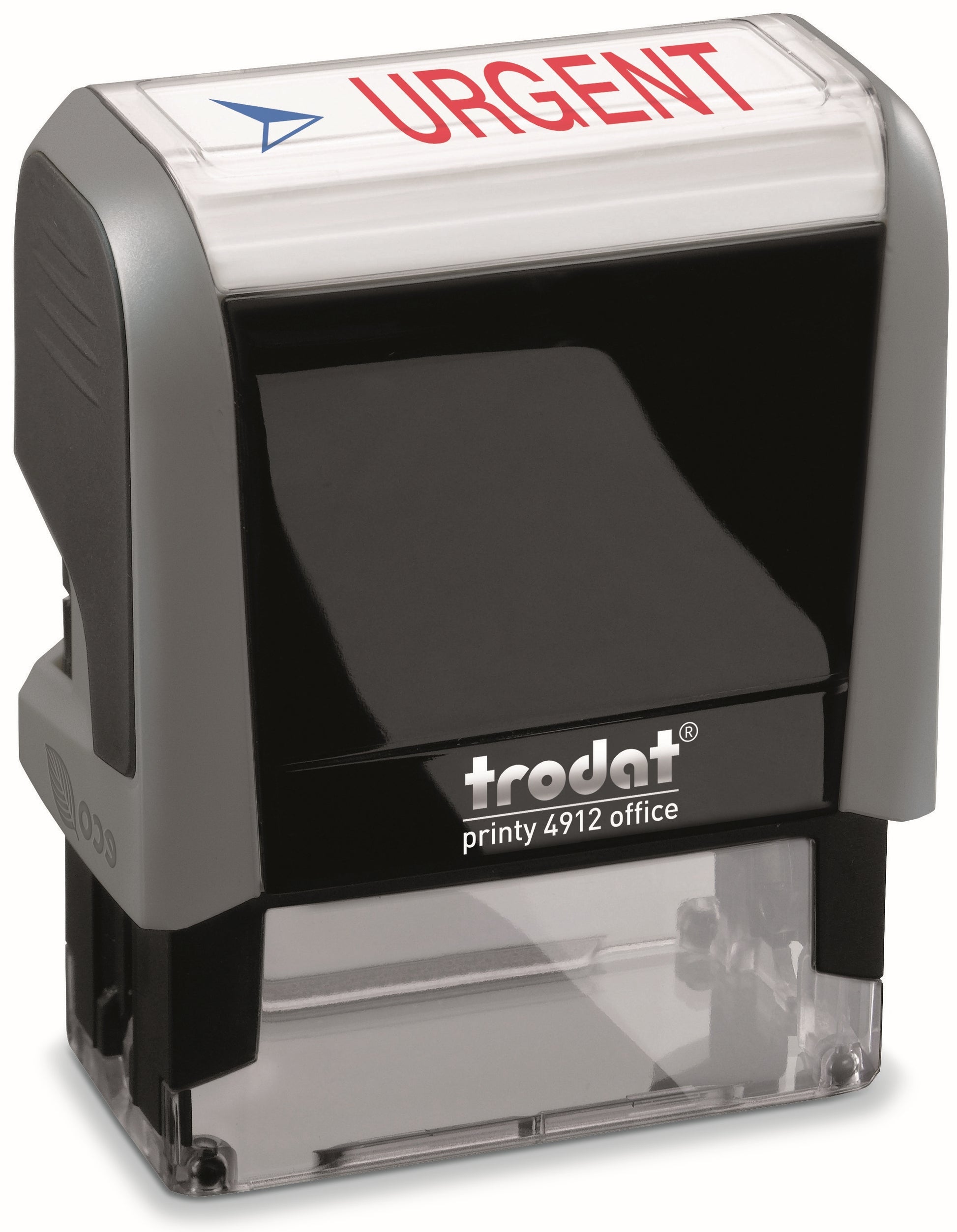 Trodat 4912 – Selbstfärbender Wortstempel, Text URGENT, Sprache Französisch/Englisch – Abdruck 68 × 42 mm