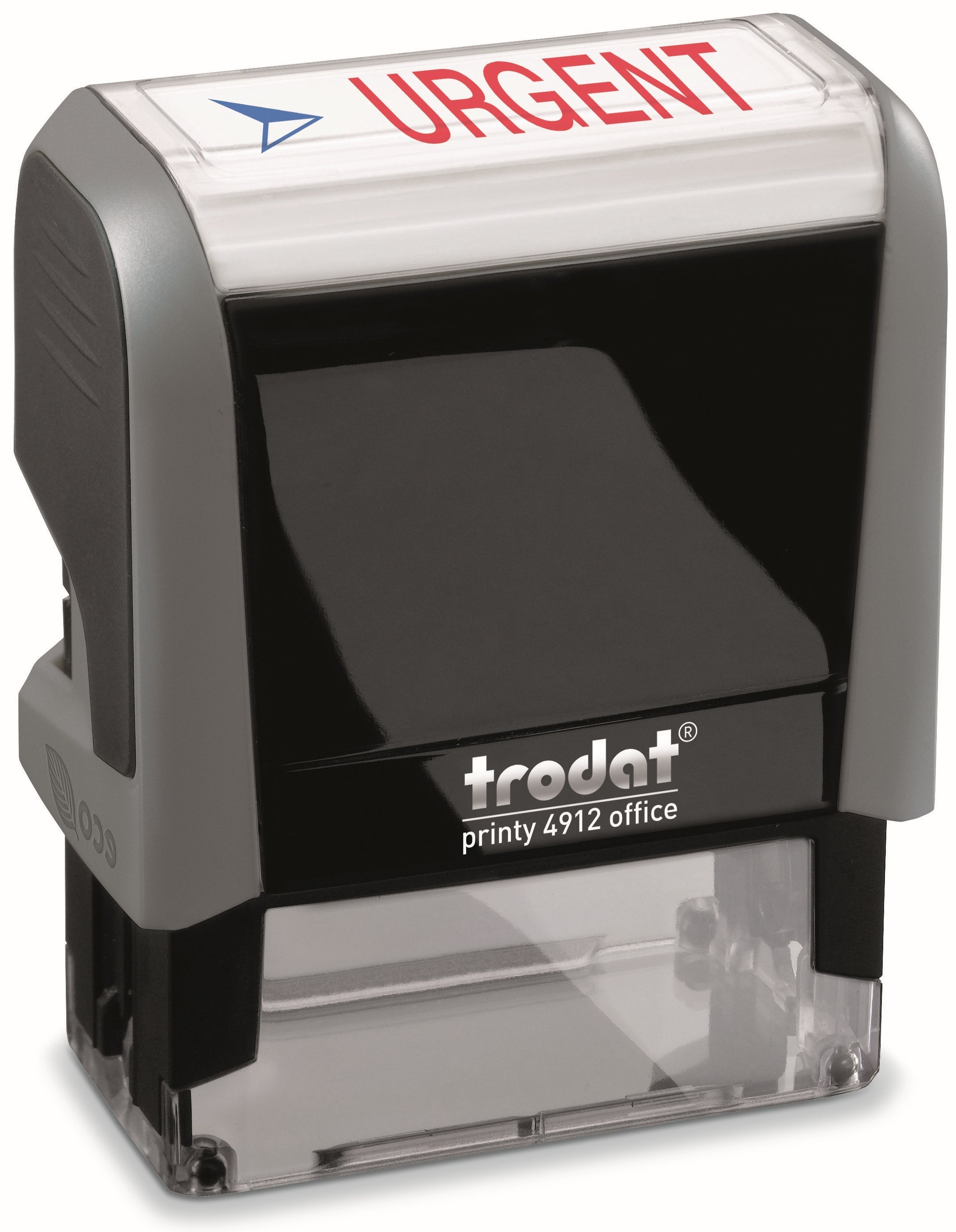 Trodat 4912 – Selbstfärbender Wortstempel, Text URGENT, Sprache Französisch/Englisch – Abdruck 68 × 42 mm