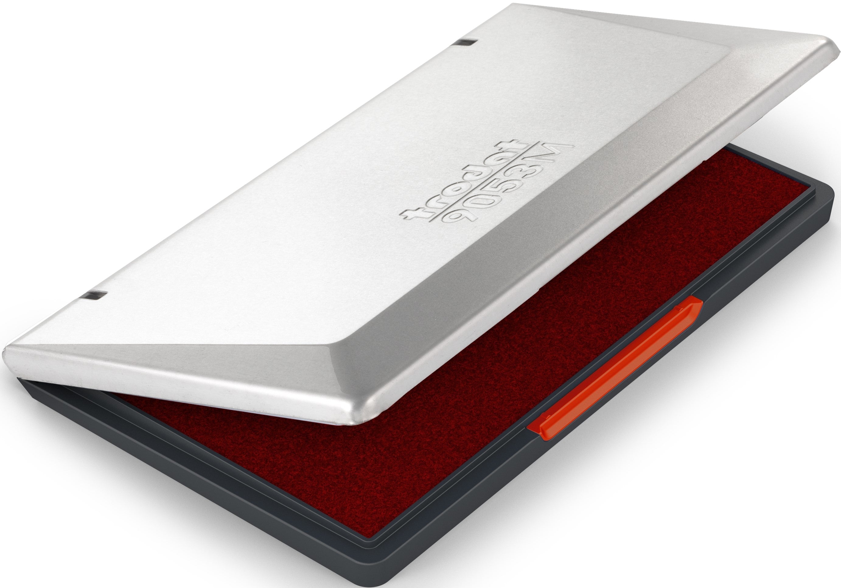 Trodat 9053M – Stempelkissen getränkt 160 × 90 mm – Rot, Metallgehäuse