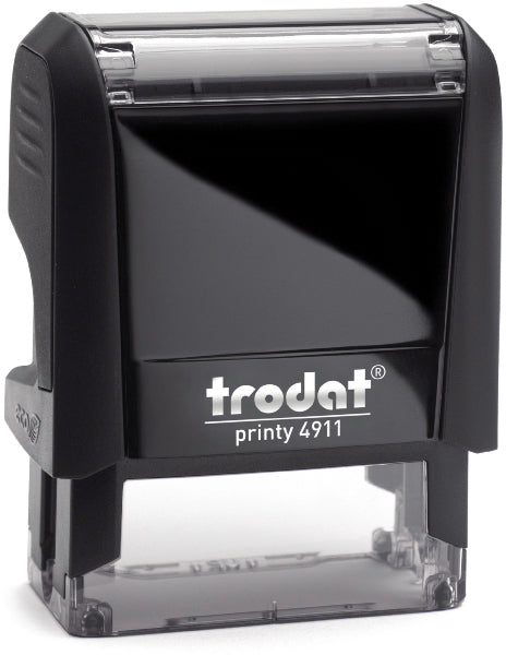 Trodat Printy M4911SC – Selbstfärbender Textstempel zum Selbersetzen – Abdruck 38 × 14 mm